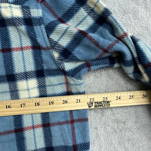 Freedom Foundry Men's Size M Blue Plaid Fleece Button down Shirt - Picture 9 of 9